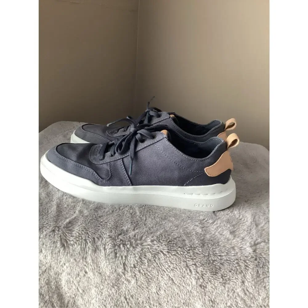 Cole Haan grandpro rally‎ canvas court sneaker gray mens size 8